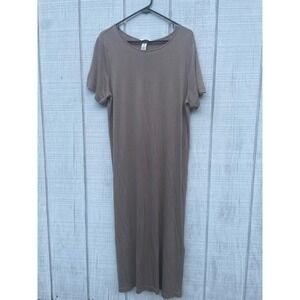 H&M Casual Maxi Dress Short Sleeve Comfortable Everyday Brown Size M‎